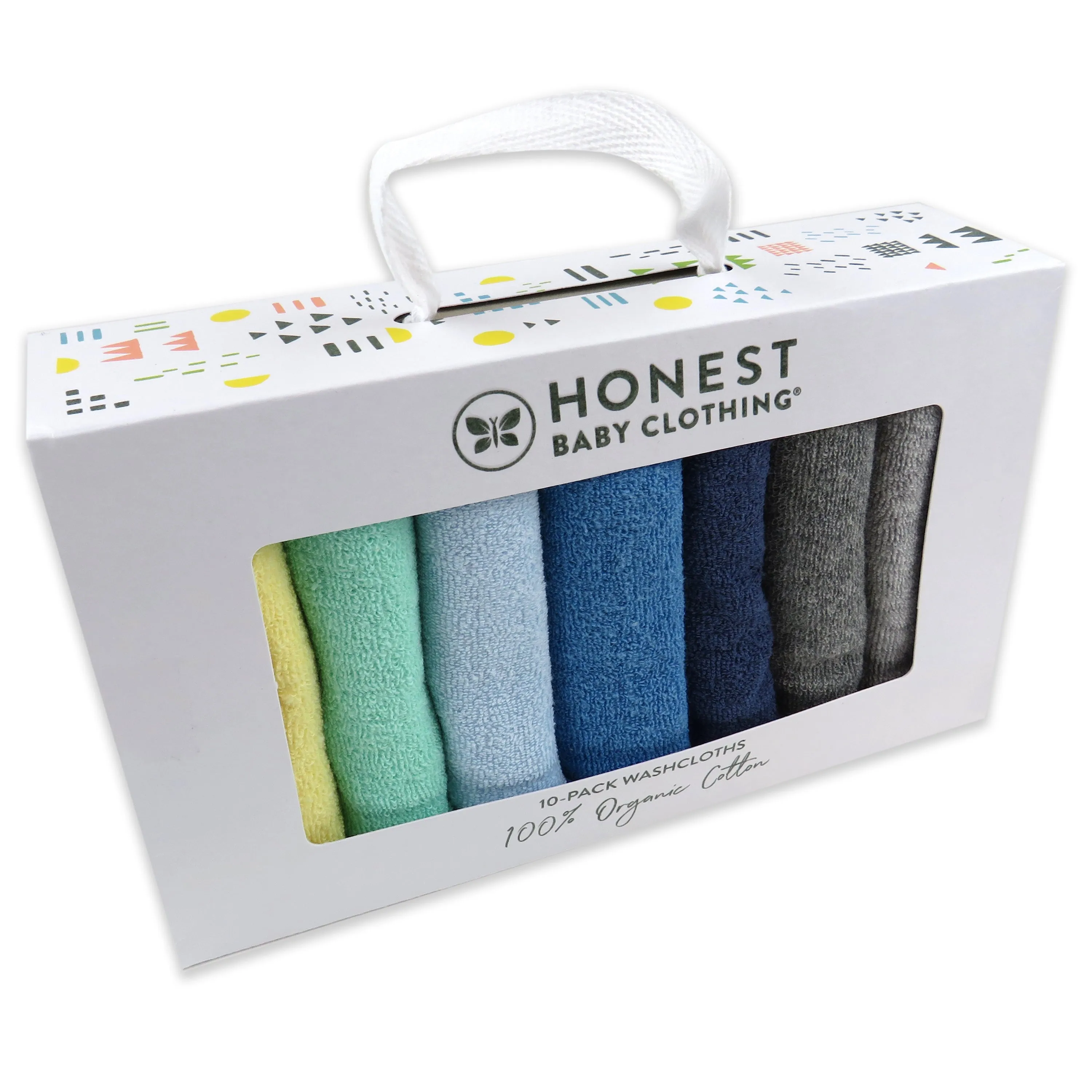 10-Pack EVERYDAY EASY Organic Cotton Washcloths Gift Set