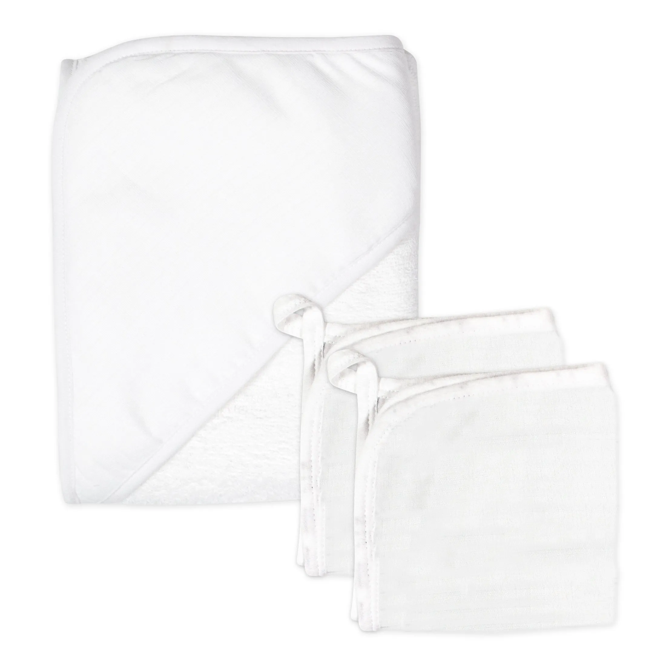 3-Piece Organic Cotton Hooded Towel Set