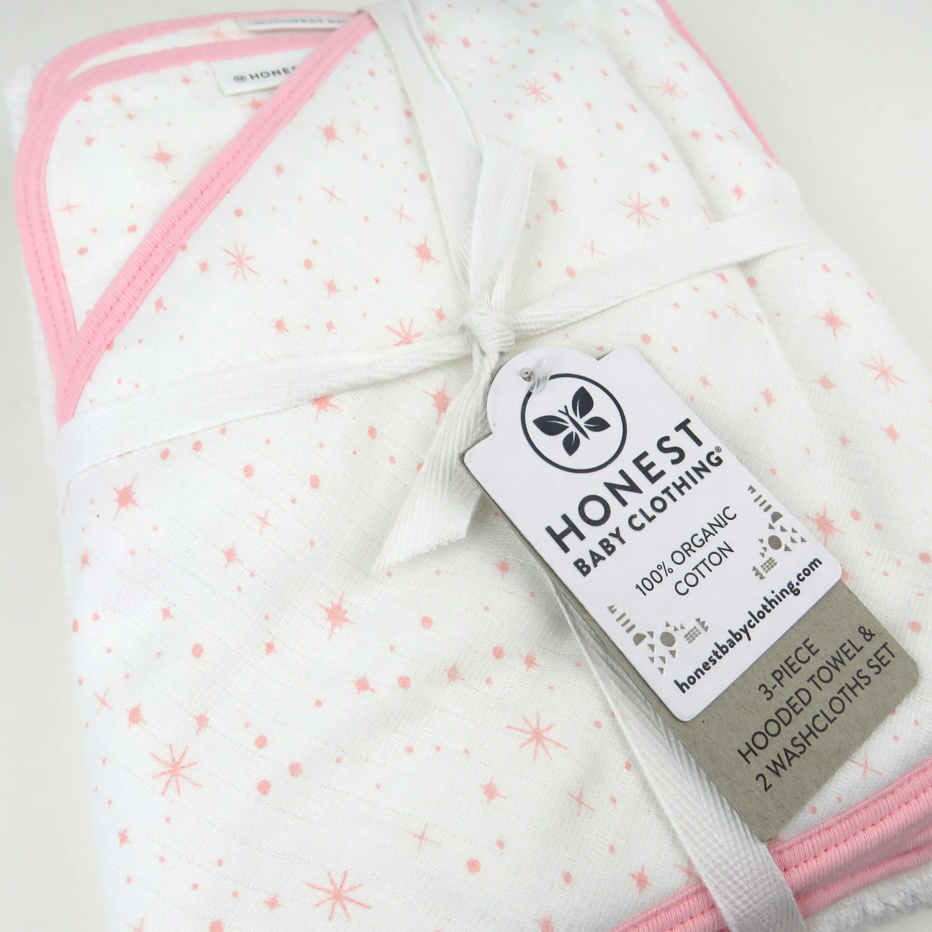 3-Piece Organic Cotton Hooded Towel Set