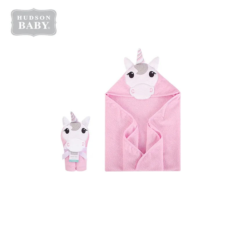 Baby Animal Hooded Towel(Woven Terry) Pink Unicorn 00353CH