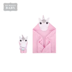 Baby Animal Hooded Towel(Woven Terry) Pink Unicorn 00353CH