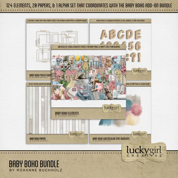 Baby Boho Digital Scrapbook Kit