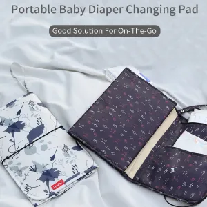 Baby Print Portable Diaper Changing Pad Waterproof Travel Changing Mat Station