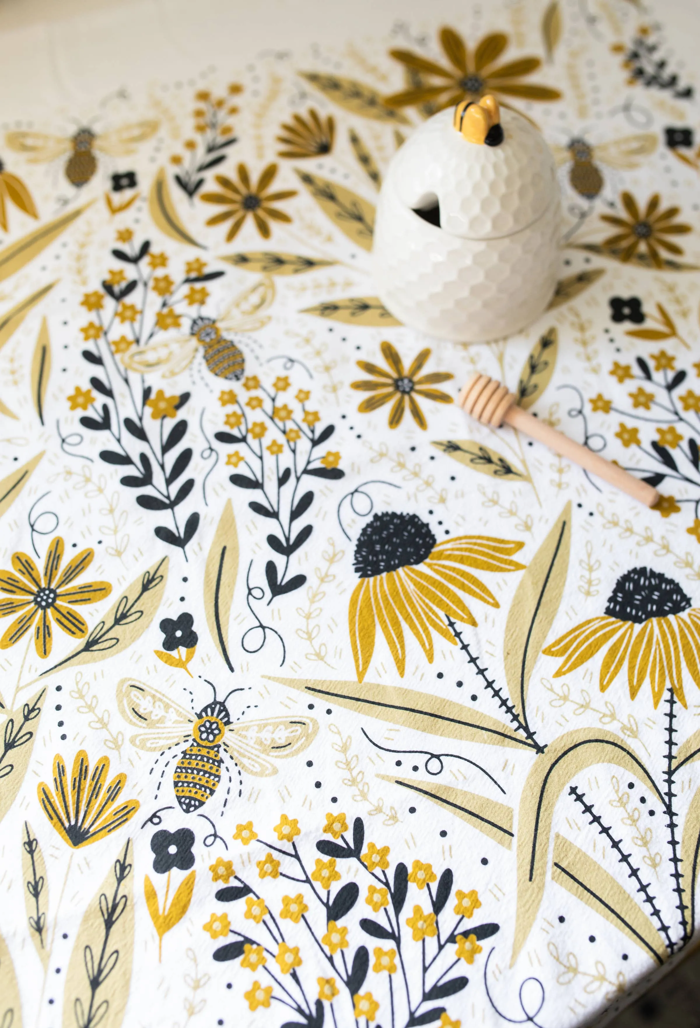 Bee Garden Tea Towel