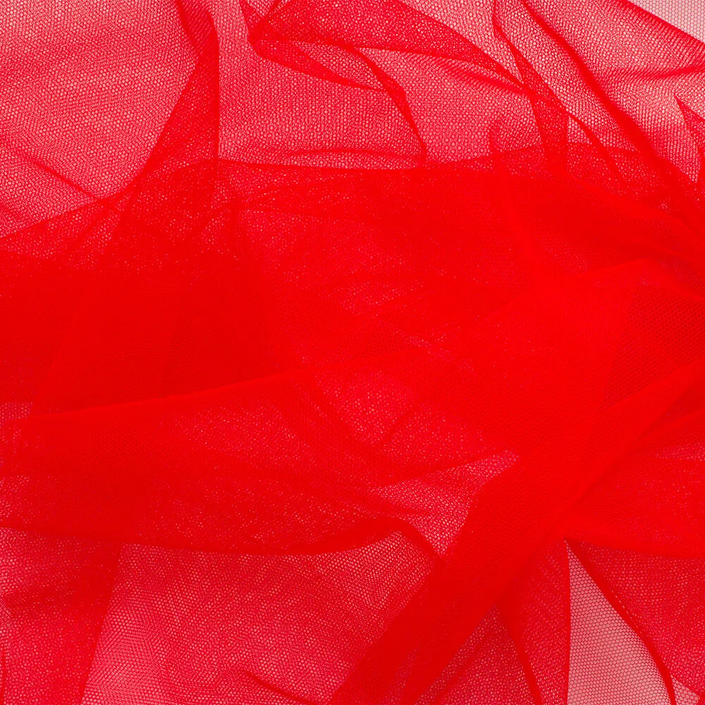 Bright Red Polyamide Tulle