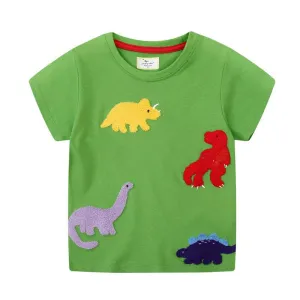 Cartoon Dinosaur Short Sleeve T-shirt