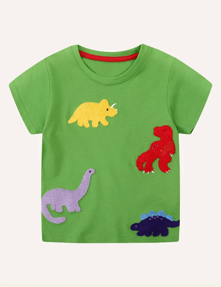 Cartoon Dinosaur Short Sleeve T-shirt