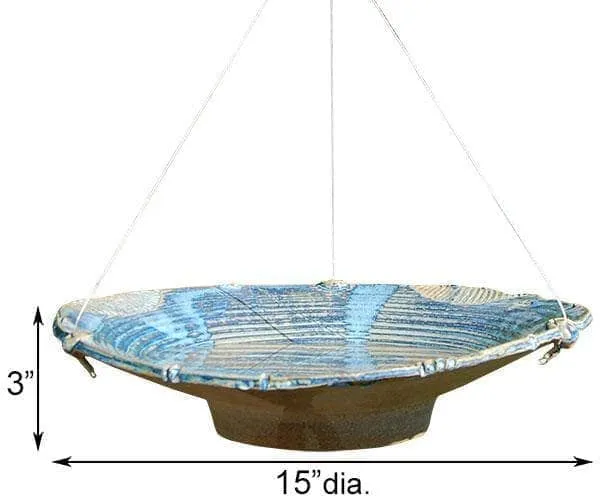 Ceramic Bird Bath, Large