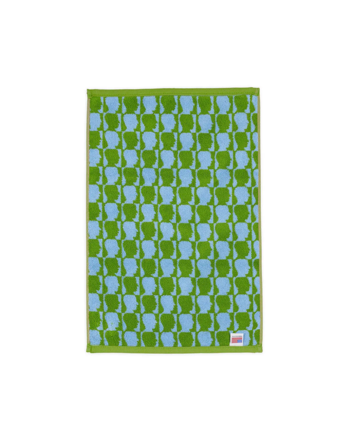 Checkerboard Logohead Hand Towel - Green