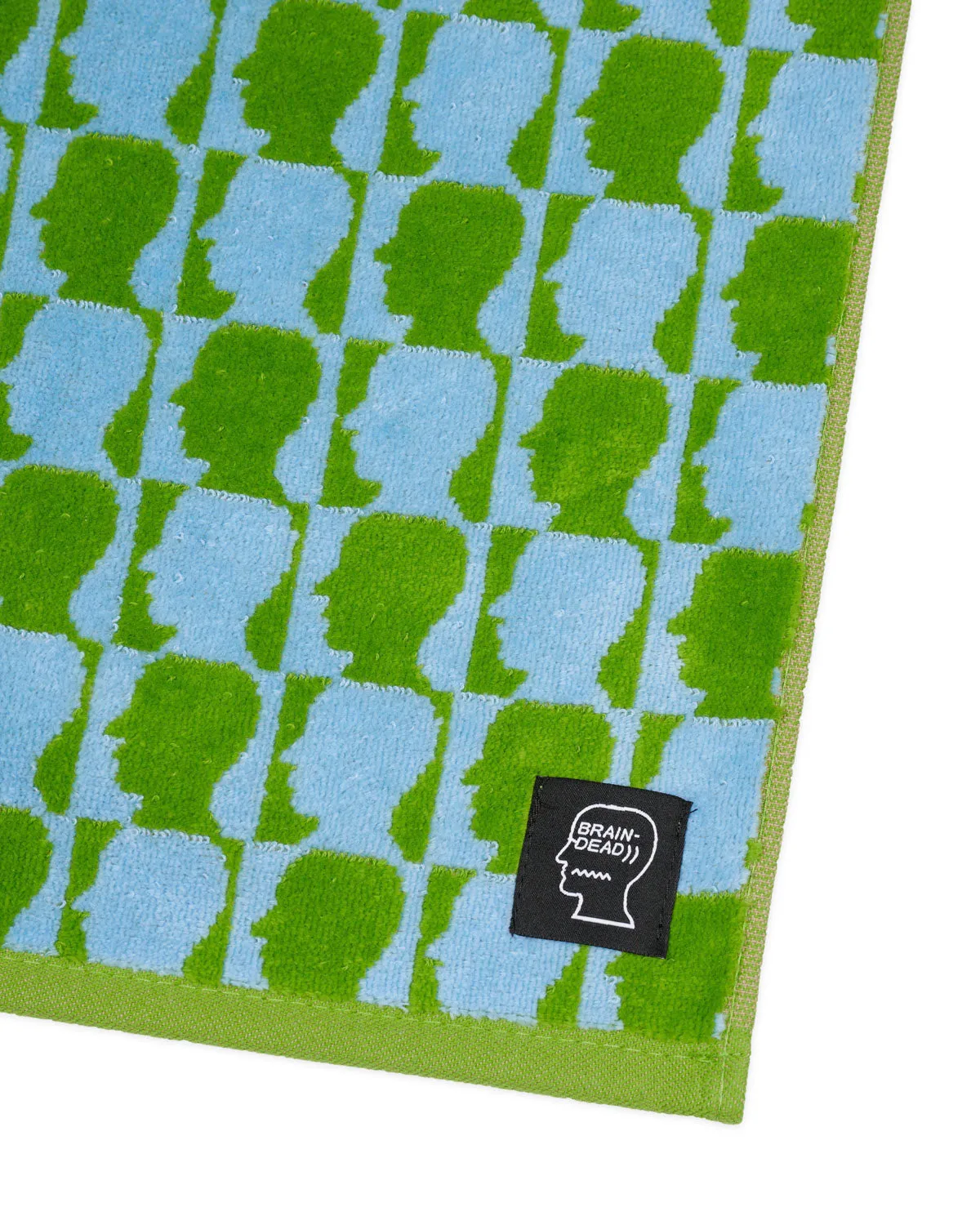 Checkerboard Logohead Hand Towel - Green