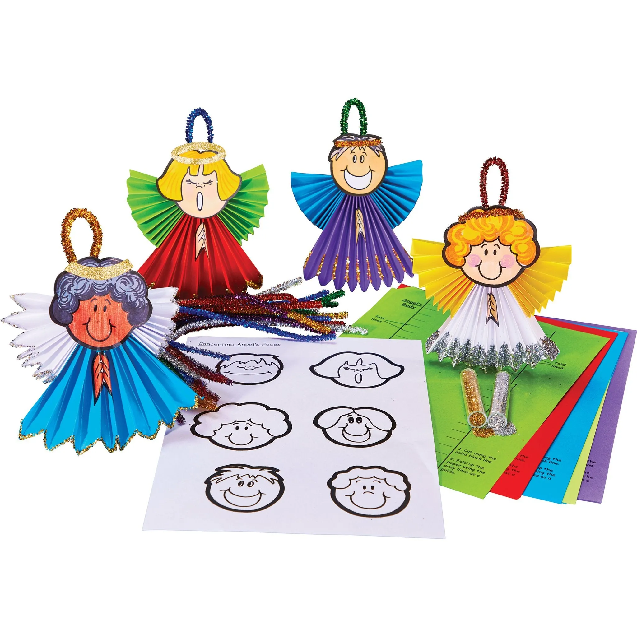 Concertina Angel Decorations pk 30