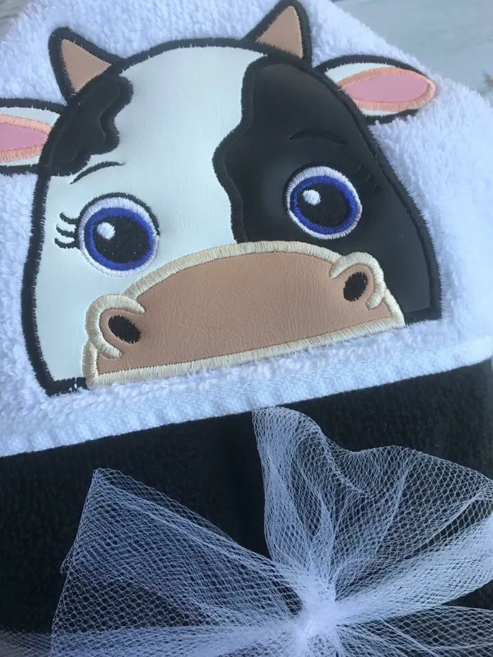 Cow animal towel hooded towel