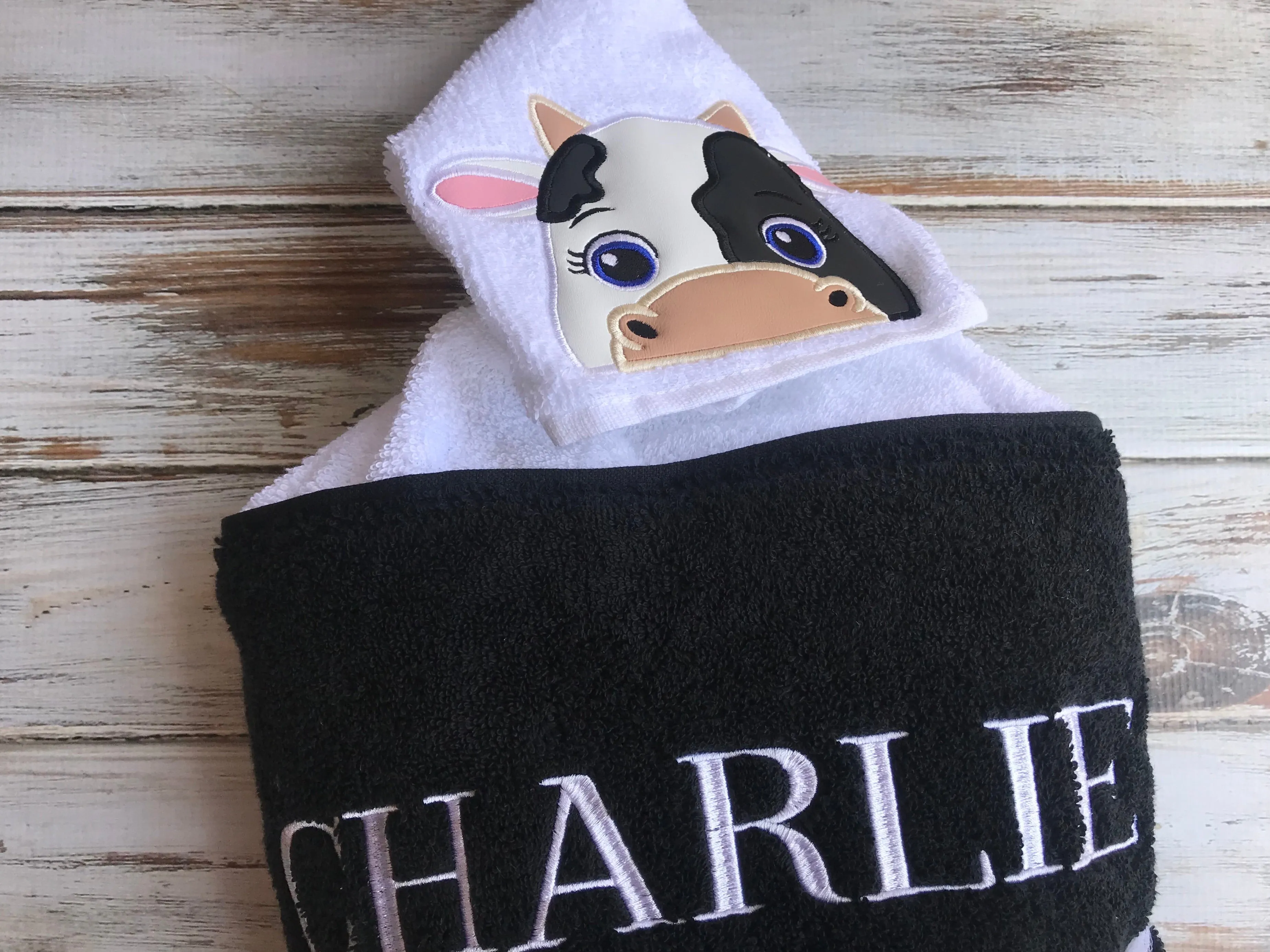 Cow animal towel hooded towel