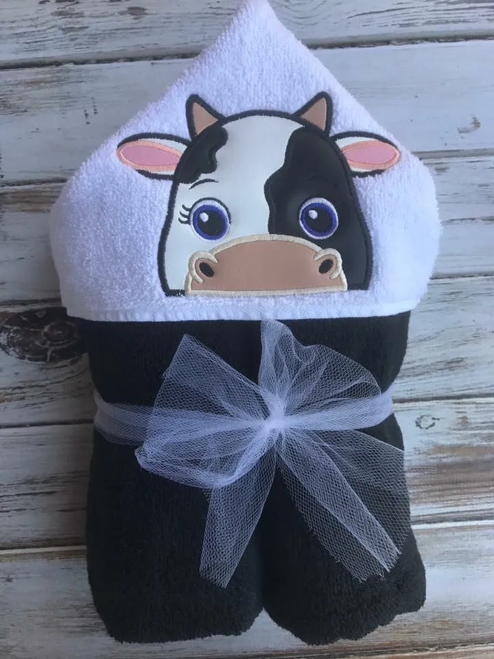 Cow animal towel hooded towel