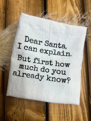 Dear Santa, I Can Explain Kitchen Towel