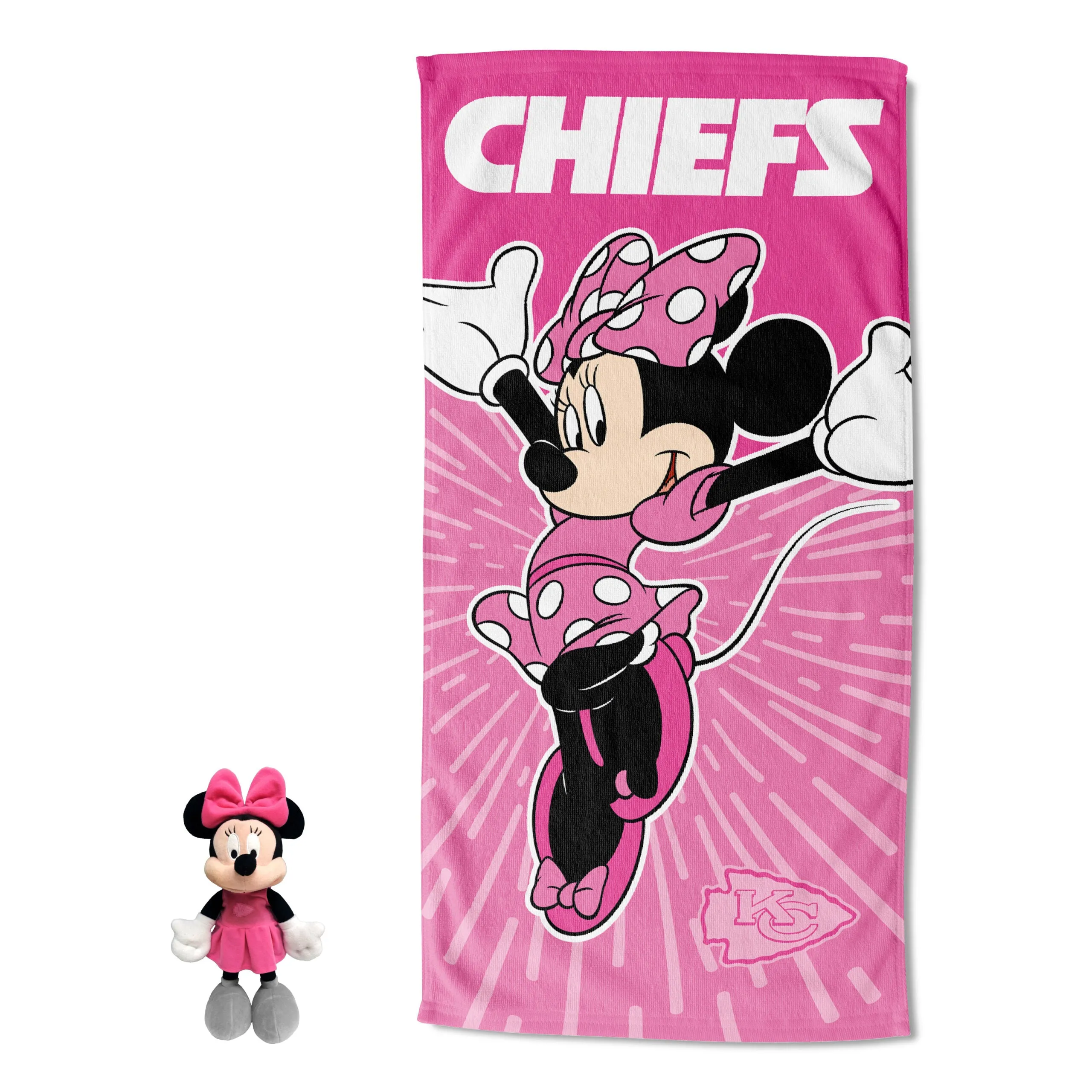 Disney NFL Kansas City Chiefs Minnie Spirit Hugger Beach Towel Set