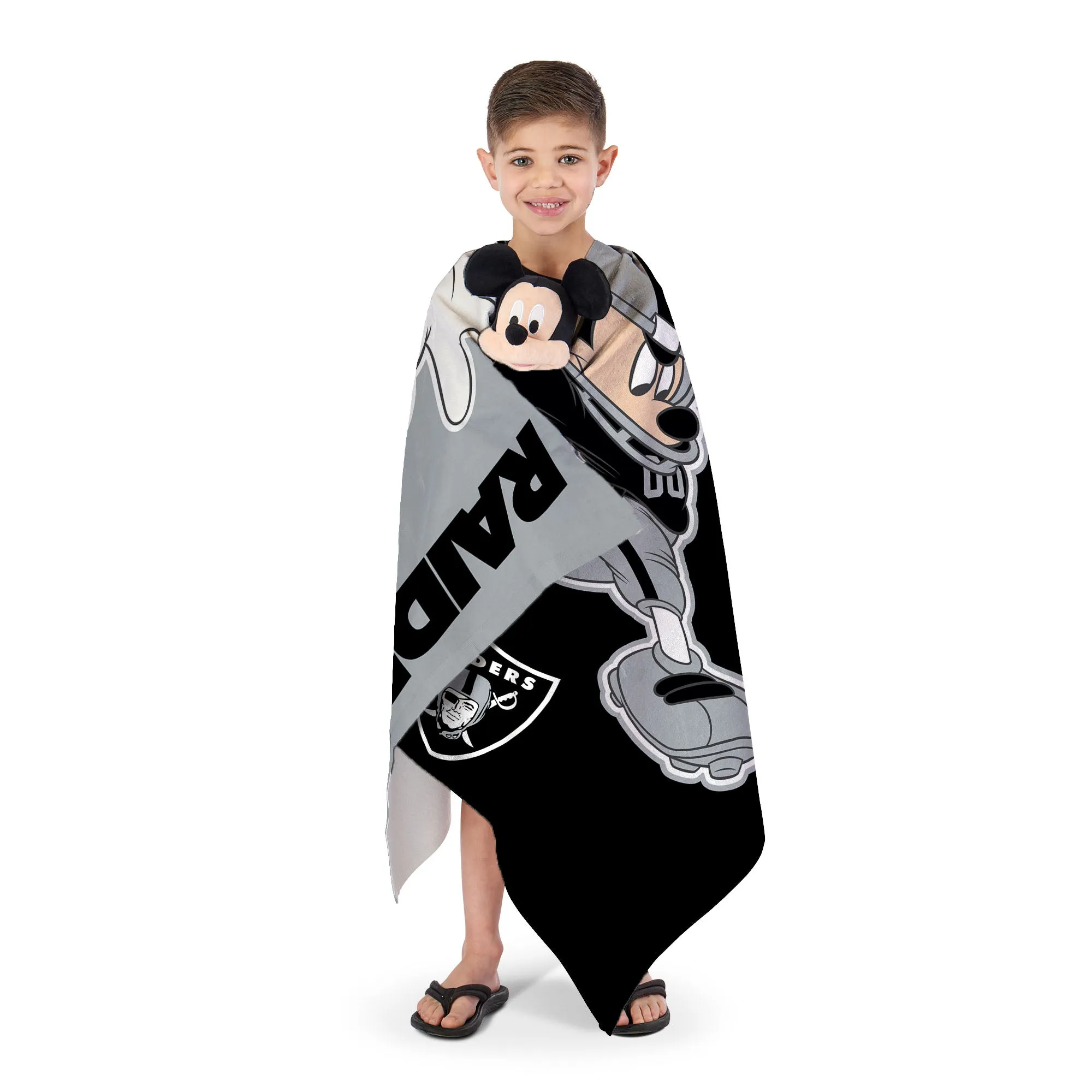 Disney NFL Las Vegas Raiders Mickey Splash Hugger Beach Towel Set