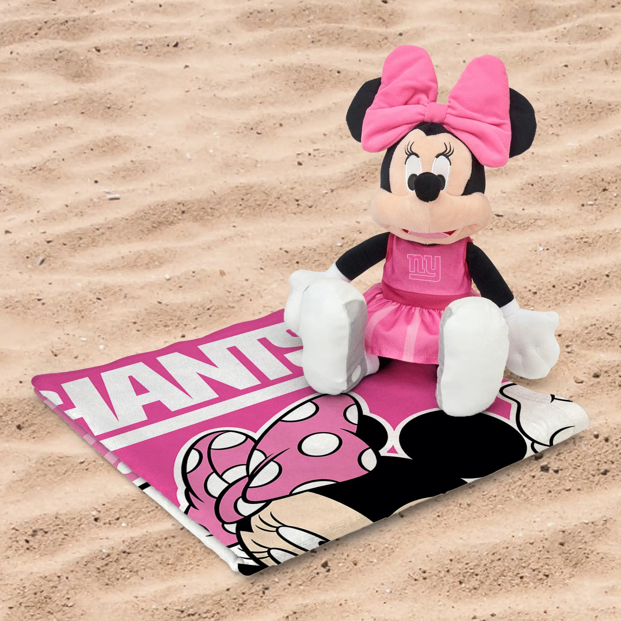 Disney NFL New York Giants Minnie Spirit Hugger Beach Towel Set