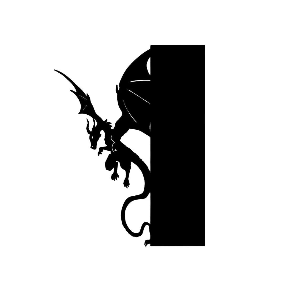 Dragon Bookshelf Silhouette