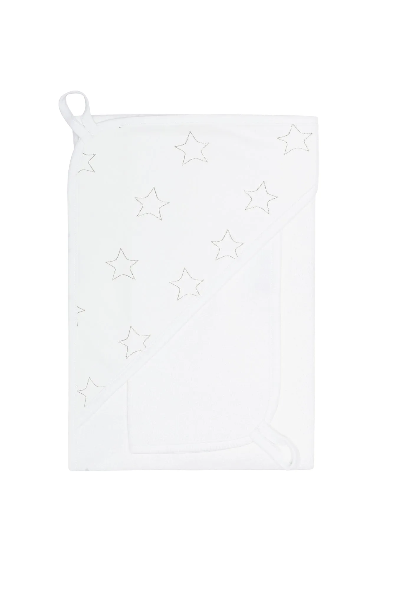 Grey Stars Print Towel Set