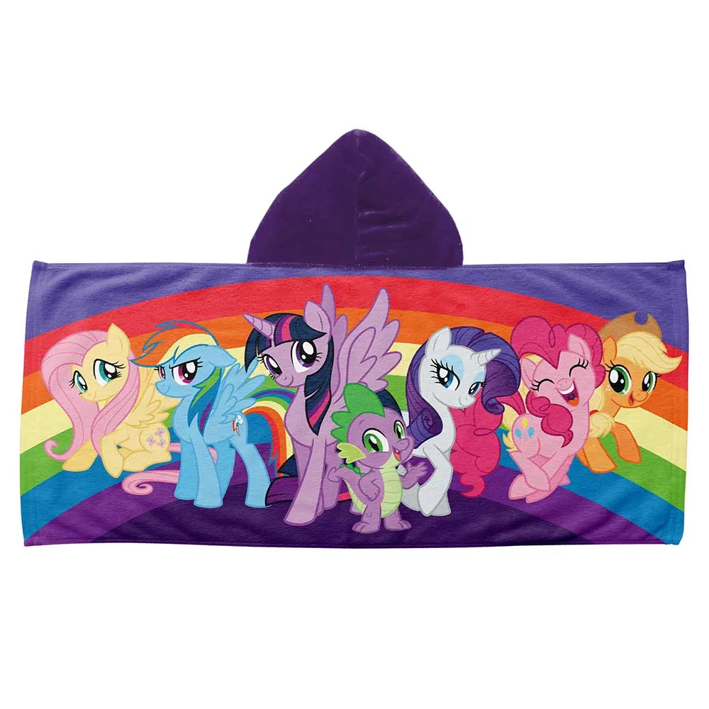 Hasbro My Little Pony Wrapped In Rainbows Hooded Youth Beach Towel 21x51 Inches