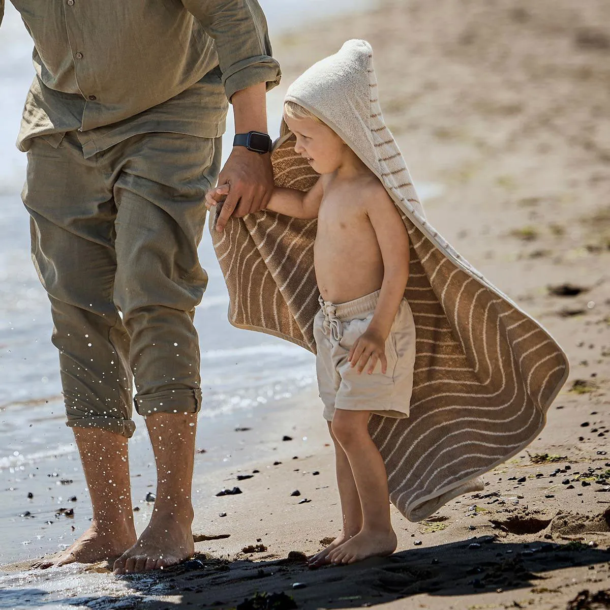 Hoodie Towel Cool Grey Woodland