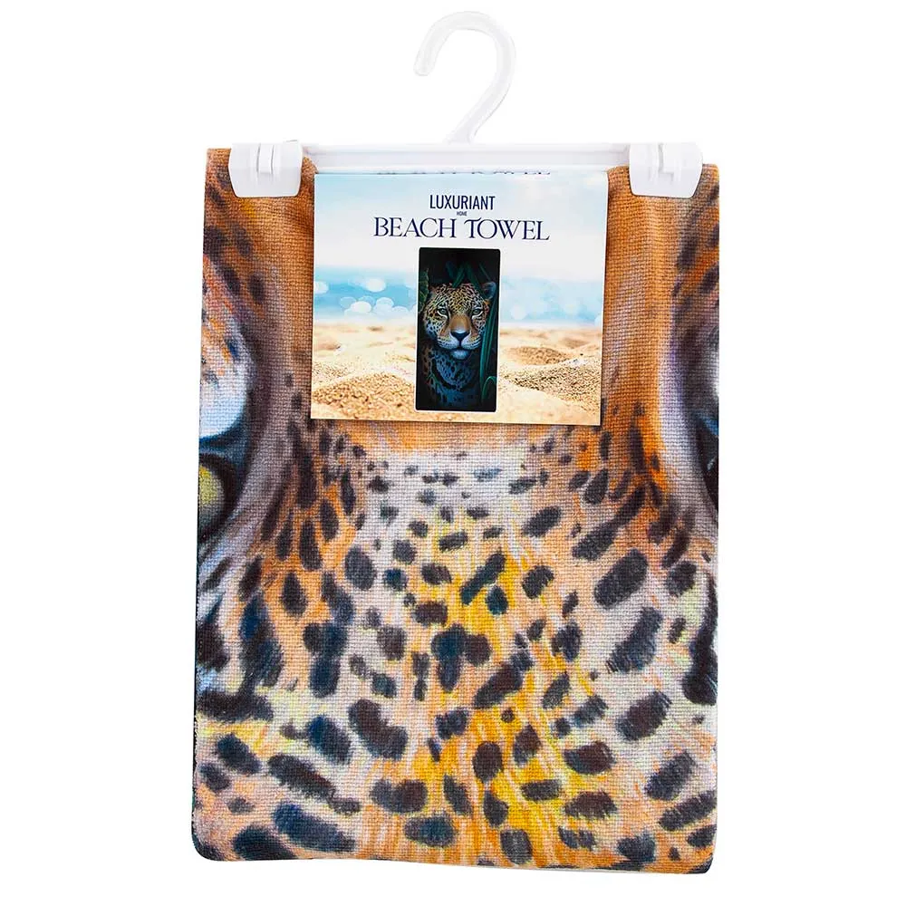 Jungle Leopard Beach Towel 30x60 Inches