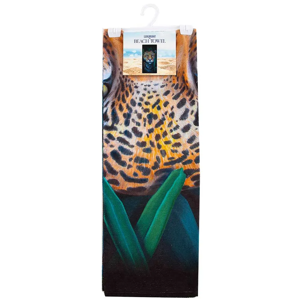 Jungle Leopard Beach Towel 30x60 Inches