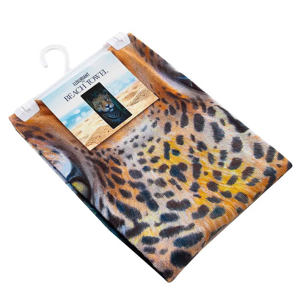 Jungle Leopard Beach Towel 30x60 Inches