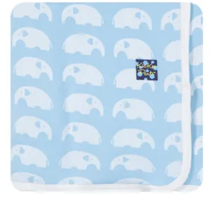 Kickee Pants- Swaddling Blanket in Pond Elephant