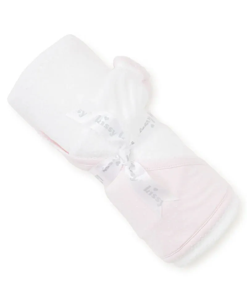 Kissy Dots Towel With Mitt (Pink/White)