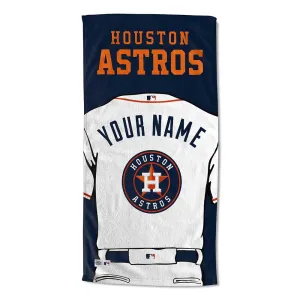 MLB Houston Astros Jersey Personalized Beach Towel 30x60 Inches