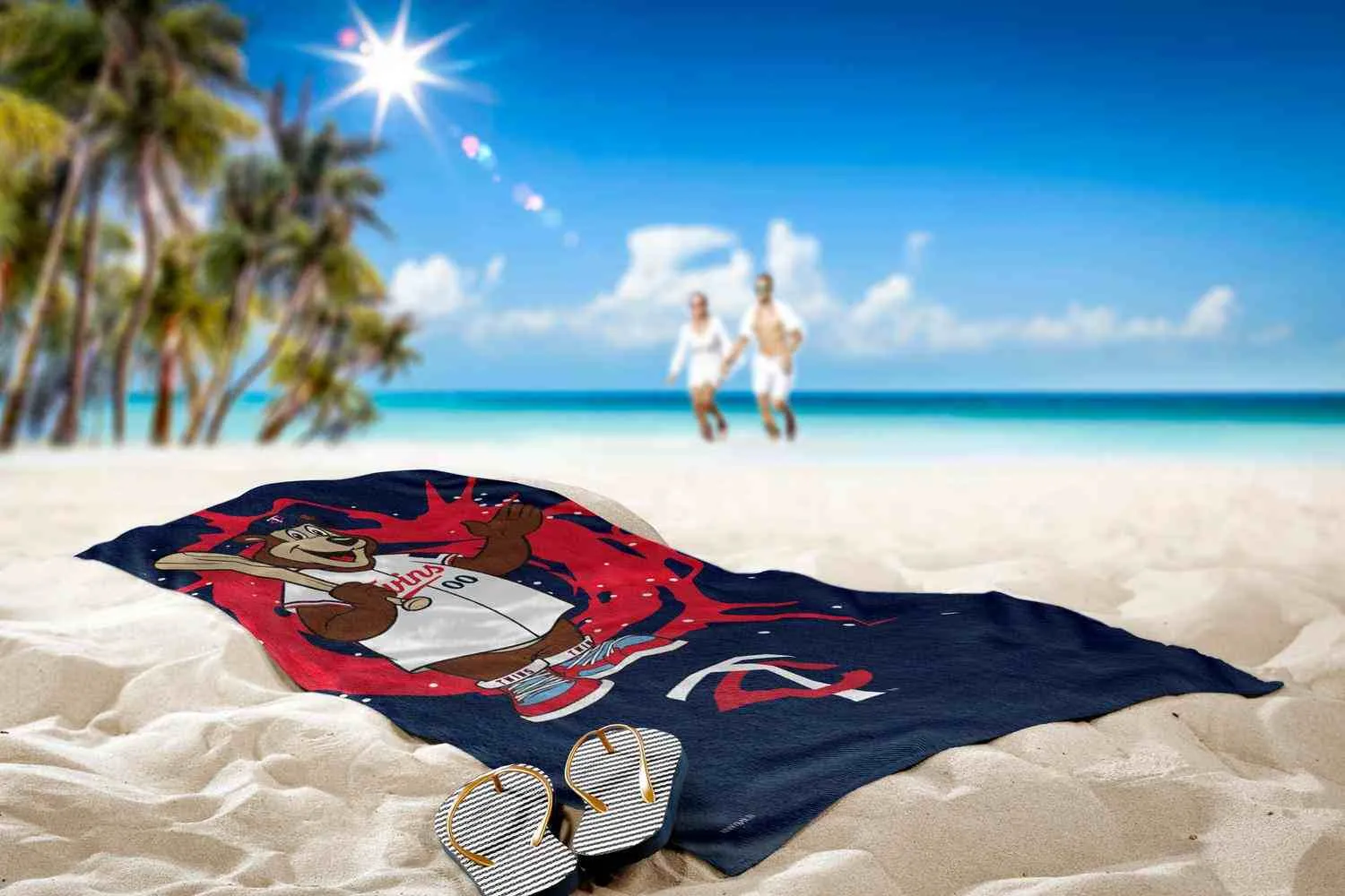 MLB Minnesota Twins Mascot Beach Towel 30x60 Inches