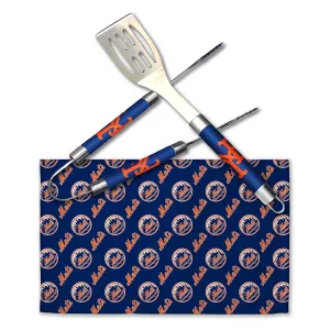 MLB New York Mets 3-Piece BBQ Utensil Set 17.25 6 11 x 18 Inches