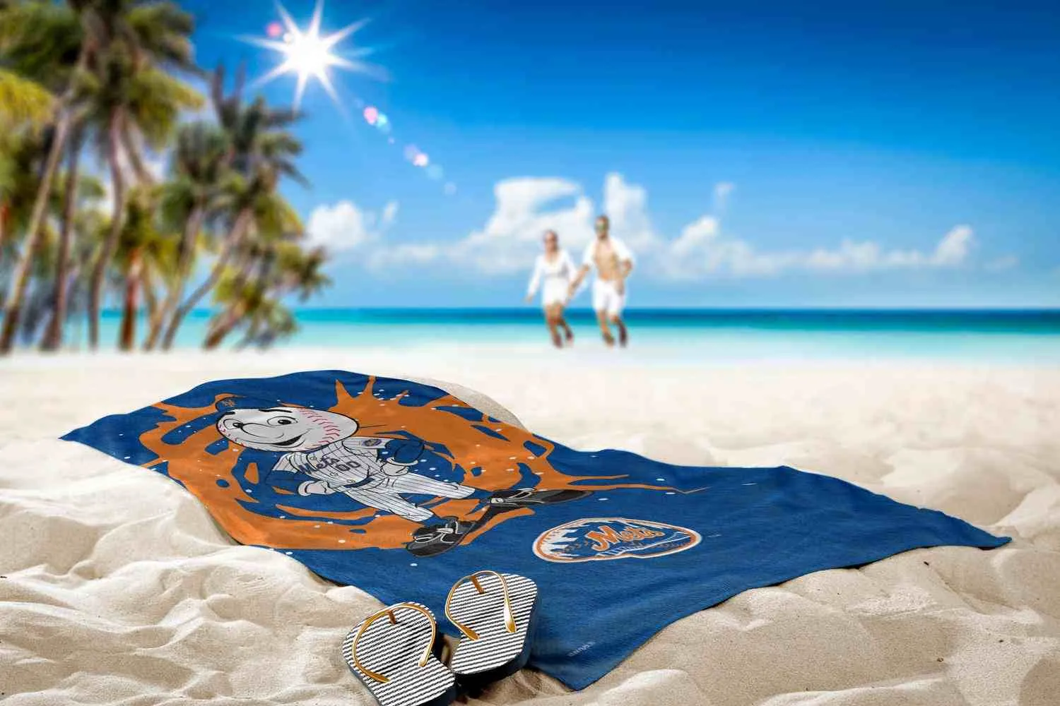 MLB New York Mets Mascot Beach Towel 30x60 Inches