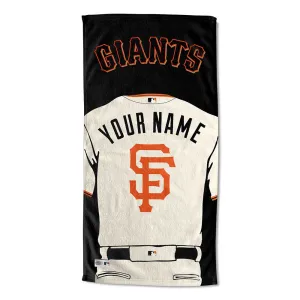 MLB San Francisco Giants Jersey Personalized Beach Towel 30x60 Inches