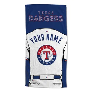 MLB Texas Rangers Jersey Personalized Beach Towel 30x60 Inches