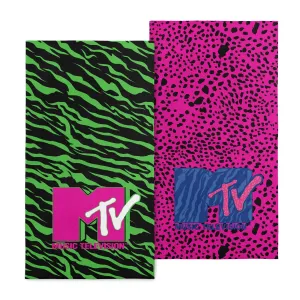 MTV's Neon Zebra   Pink Cheetah Beach Towel 2 Pack