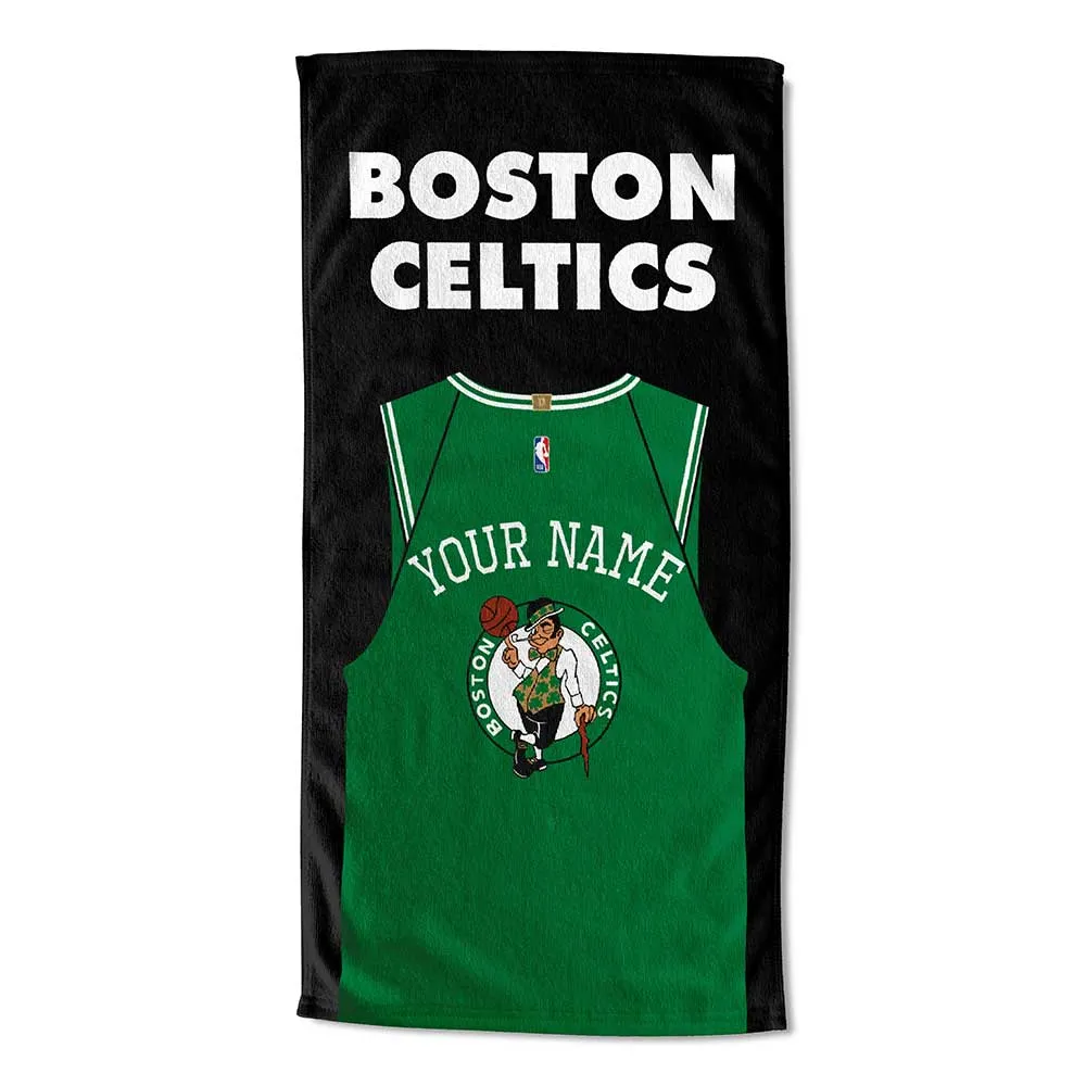 NBA Boston Celtics Jersey Personalized Beach Towel 30x60 Inches