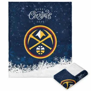 NBA Denver Nuggets Christmas 2023 Silk Touch Sherpa Throw Blanket 50x60 Inches