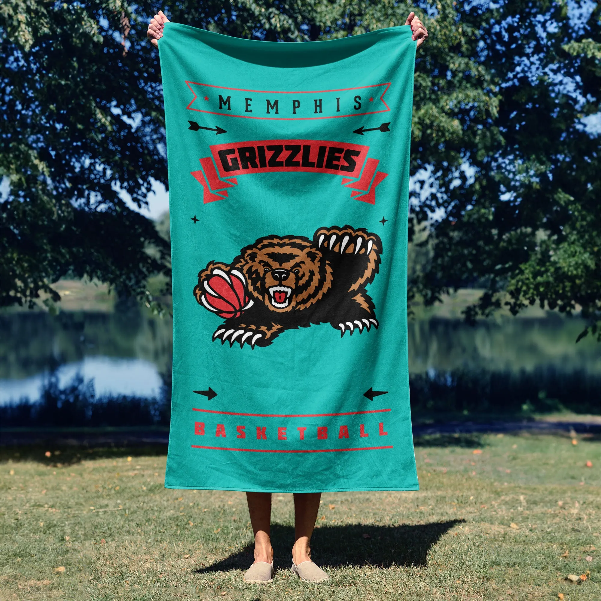 NBA Memphis Grizzlies Hardwood Classics Beach Towel 30x60 Inches