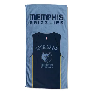 NBA Memphis Grizzlies Jersey Personalized Beach Towel