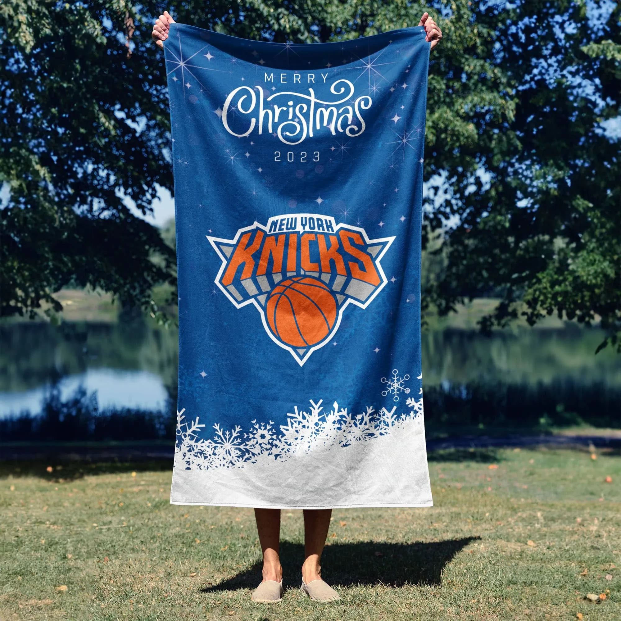 NBA New York Knicks Christmas 2023 Beach Towel 30x60 Inches