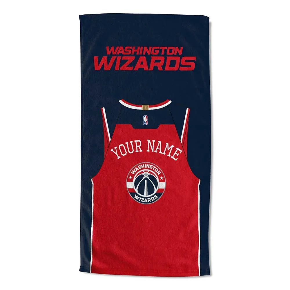 NBA Washington Wizards Jersey Personalized Beach Towel 30x60 Inches