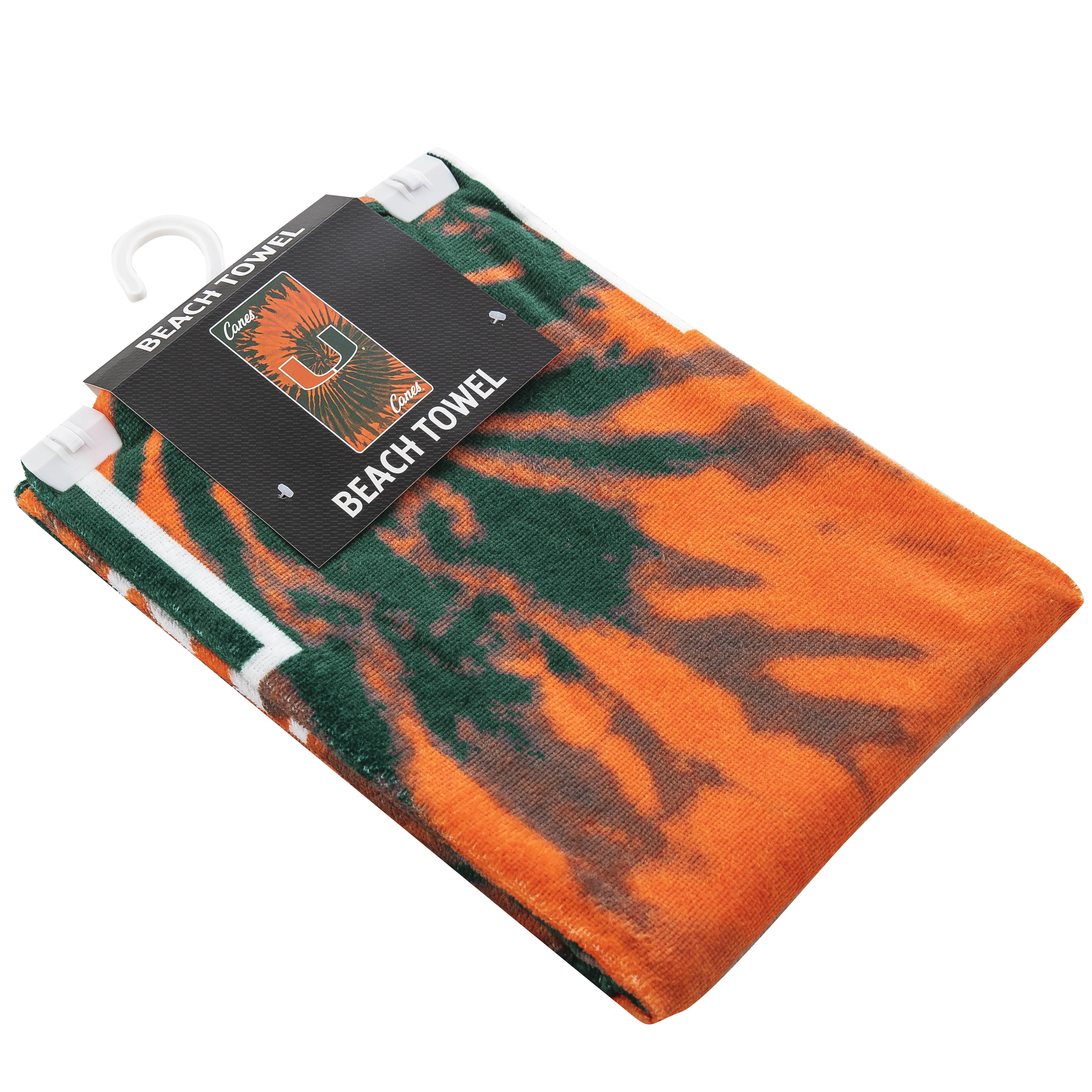 NCAA Miami Hurricanes Psychedelic Beach Towel 30x60 Inches