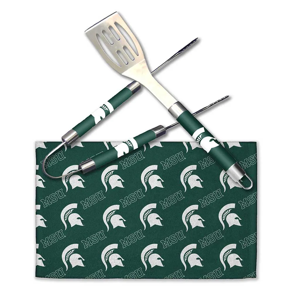 NCAA Michigan State Spartans Bbq Grill Utensil Set