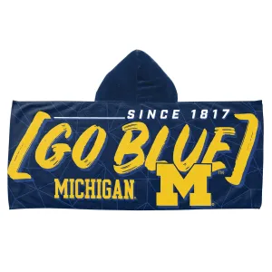 NCAA Michigan Wolverines Youth Hooded Beach Towel 21x51 Inches