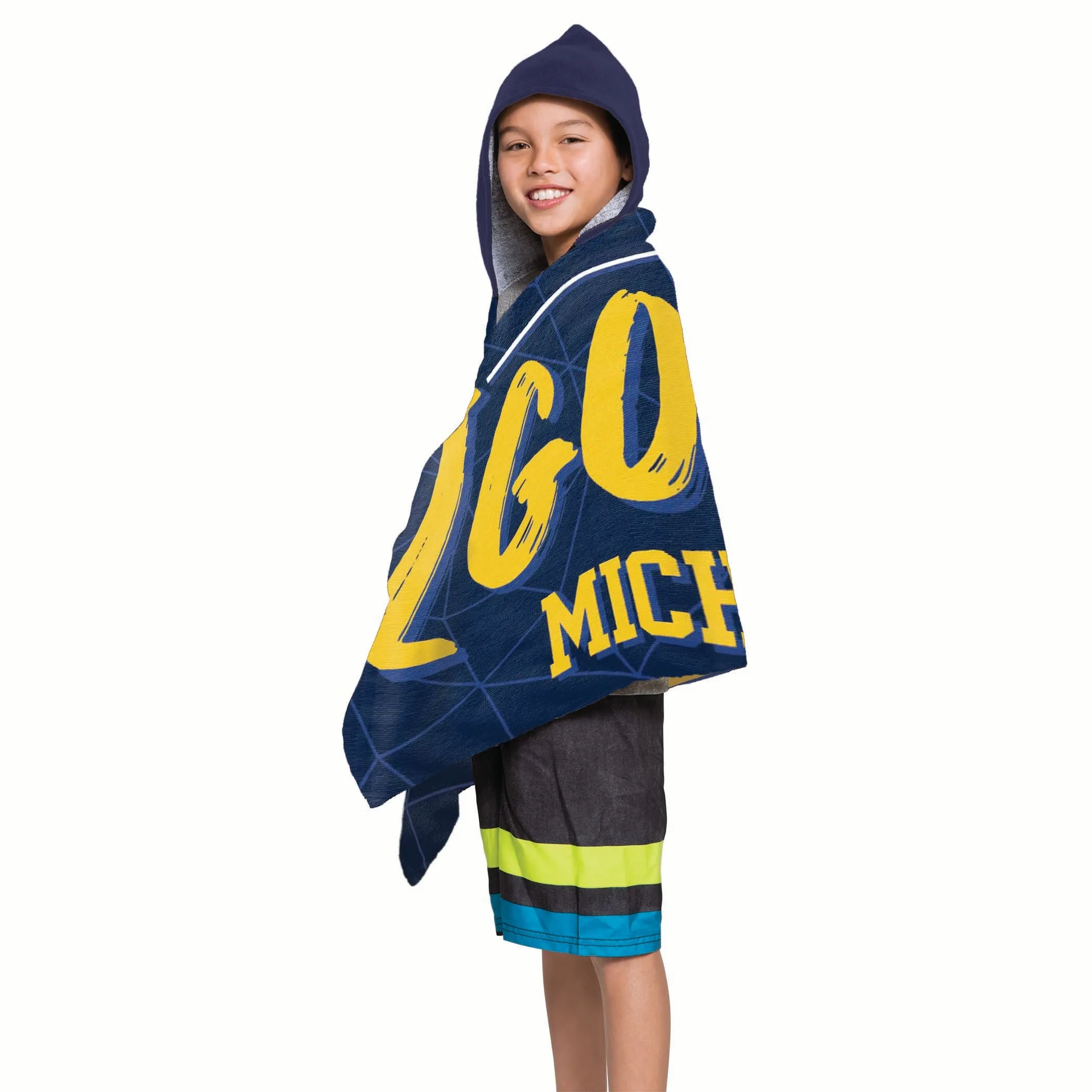 NCAA Michigan Wolverines Youth Hooded Beach Towel 21x51 Inches