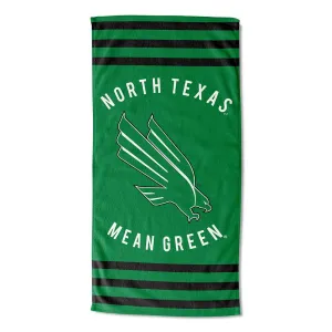 NCAA North Texas Mean Green Stripes Beach Towel 30x60 Inches