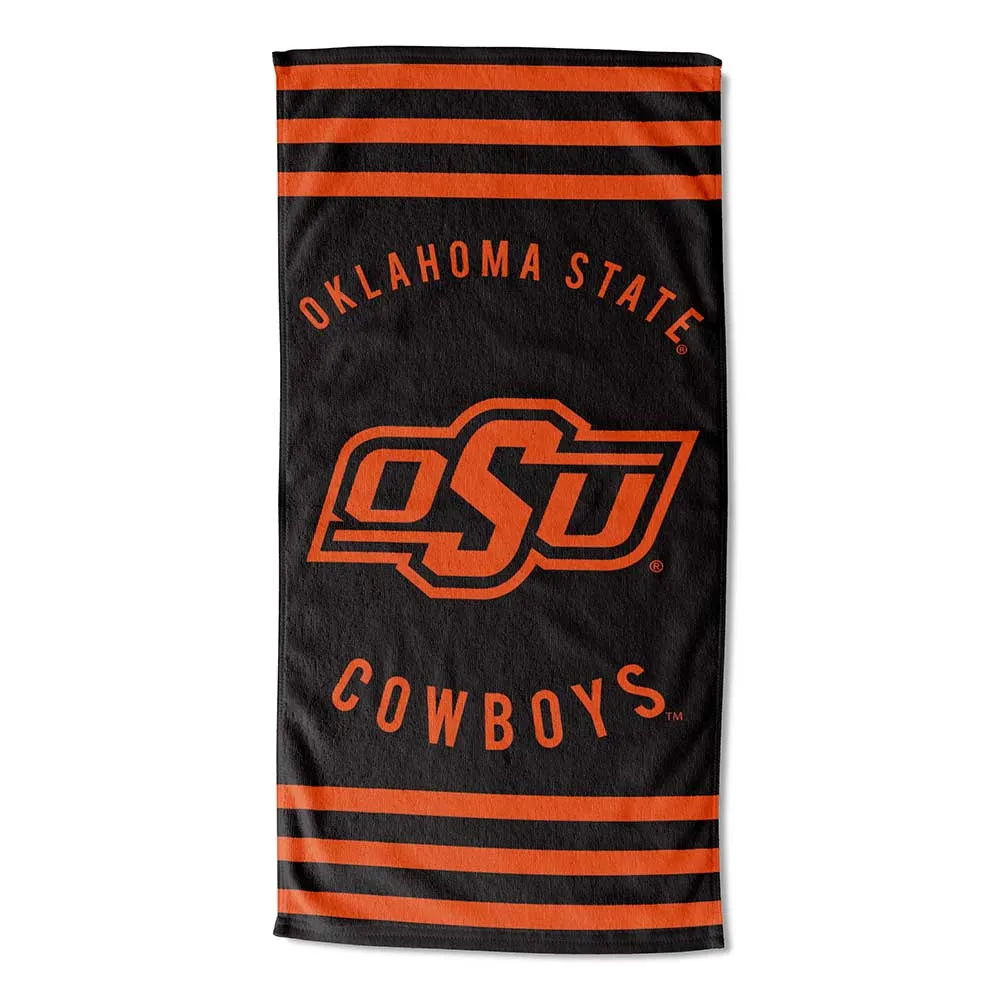 NCAA Oklahoma State Cowboys Stripes Beach Towel 30x60 Inches